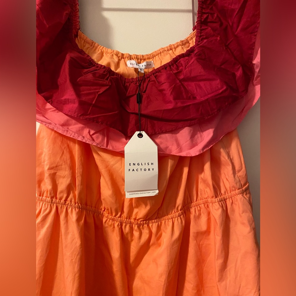 NEW WITH TAGS - Shades of sunset off-the-shoulder dress - Picture 6 of 7